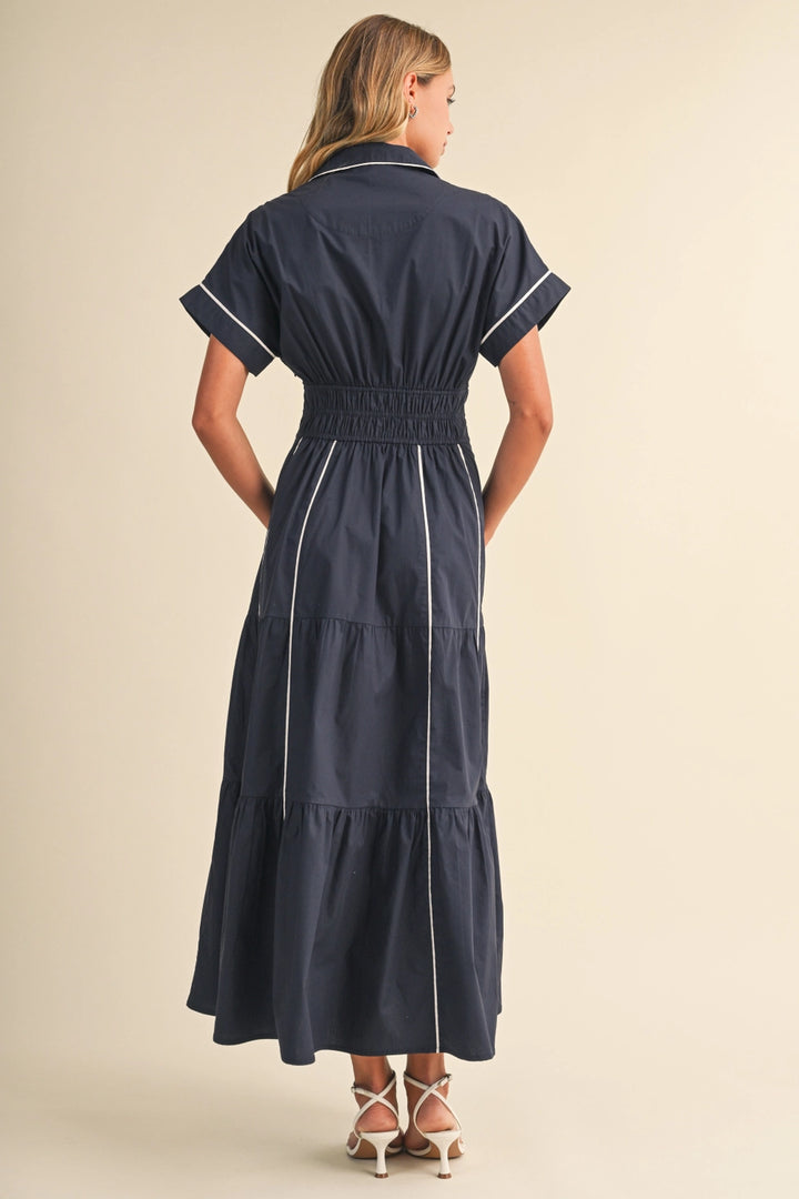 Azriel Smocked Waist Maxi Dress
