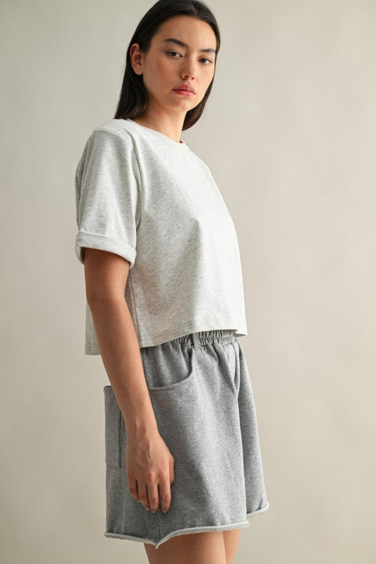 Polished Crew Neck Top