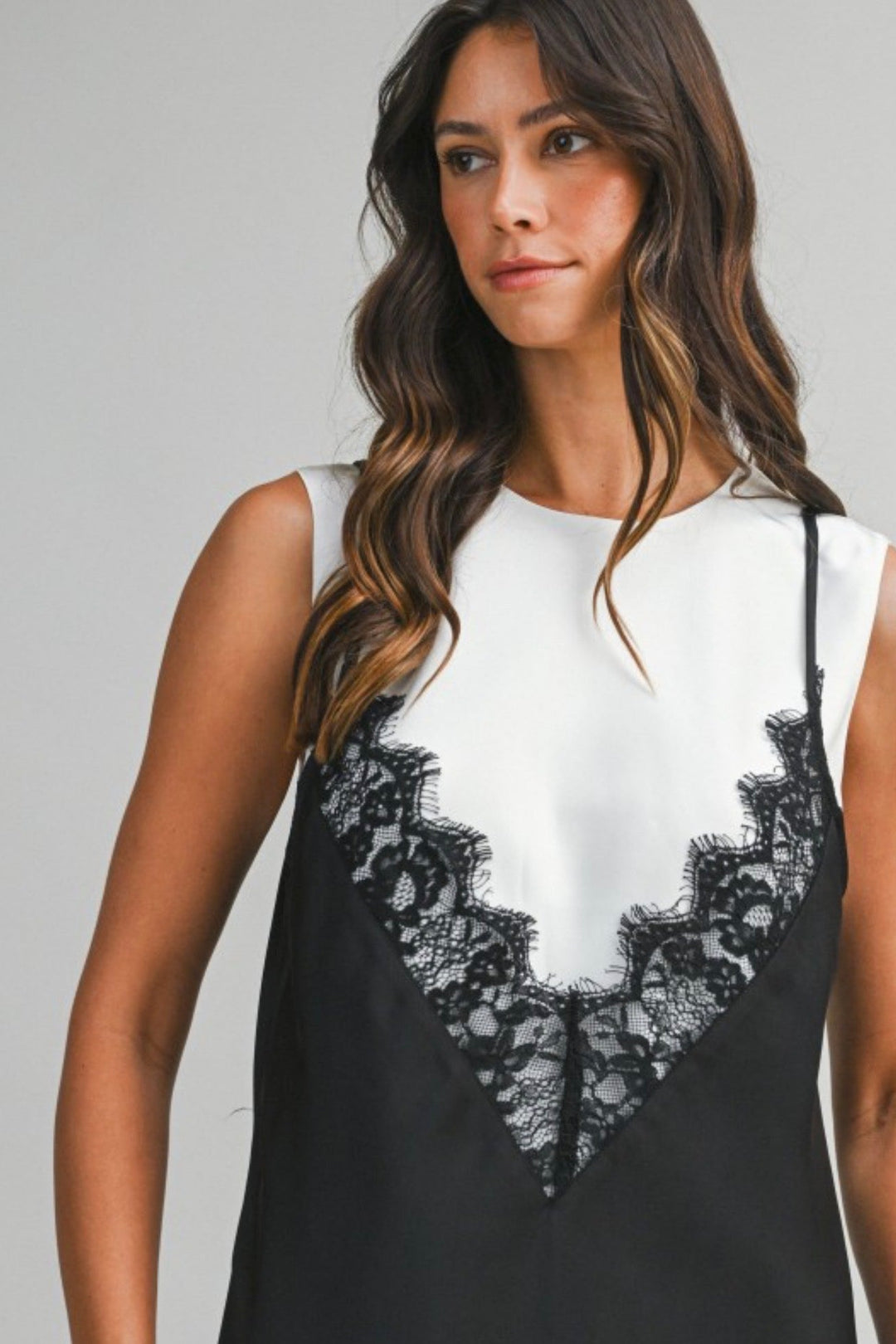 Alena Lace Overlay Dress