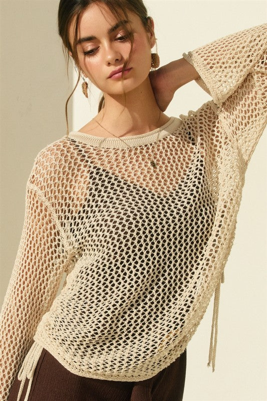 Beatrice Ruched Side Knit Top