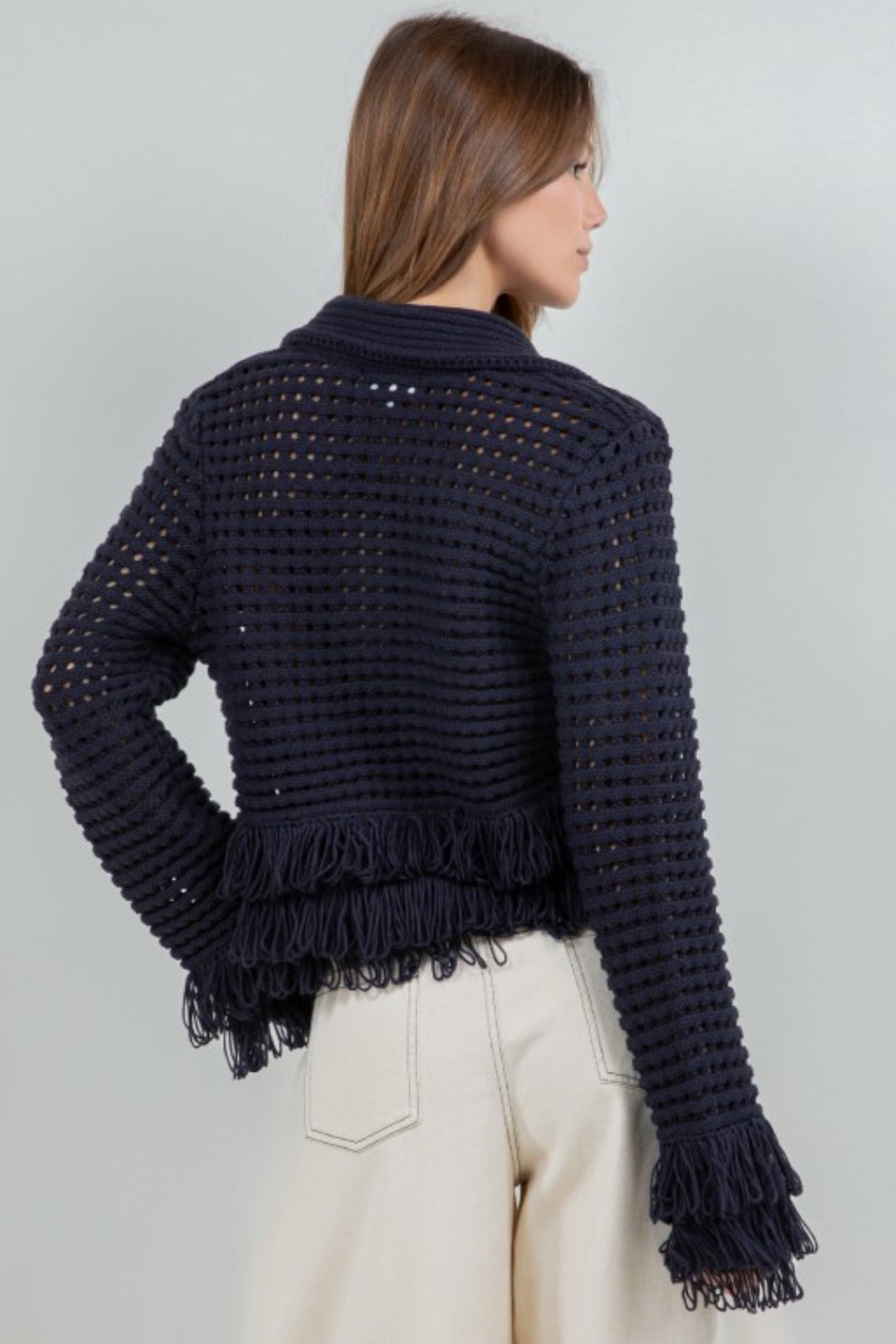 Fringe Detail Cardigan