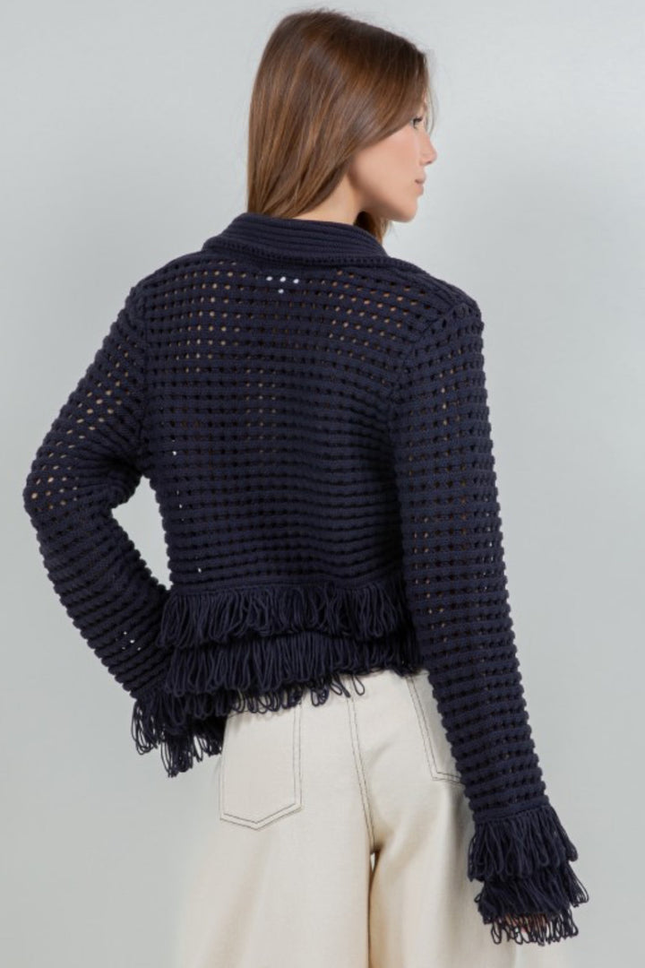 Fringe Detail Cardigan