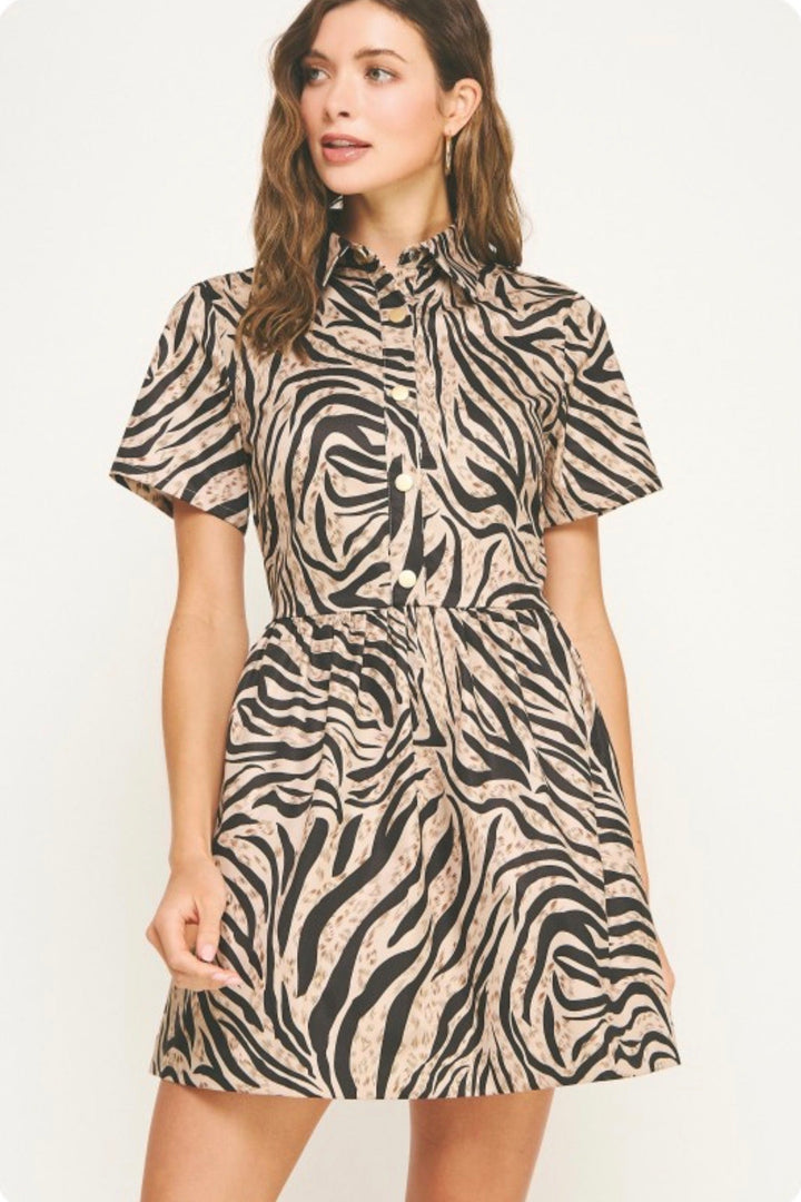Elouise Zebra Dress