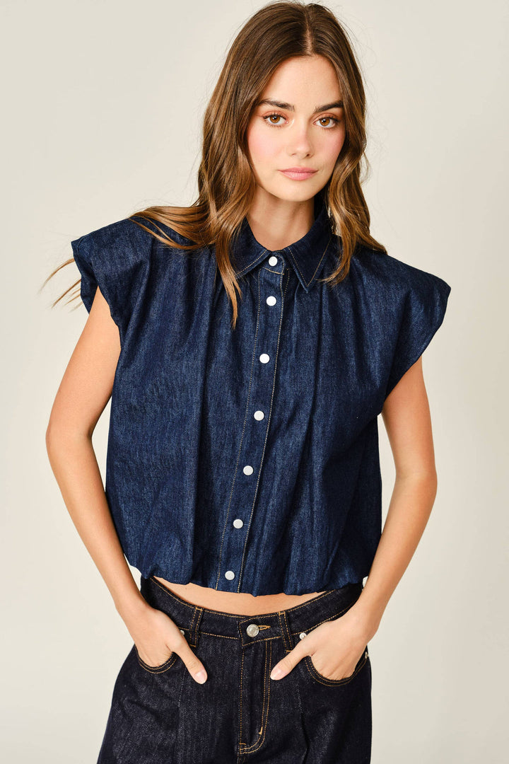 Nightfall Bubble Denim Top
