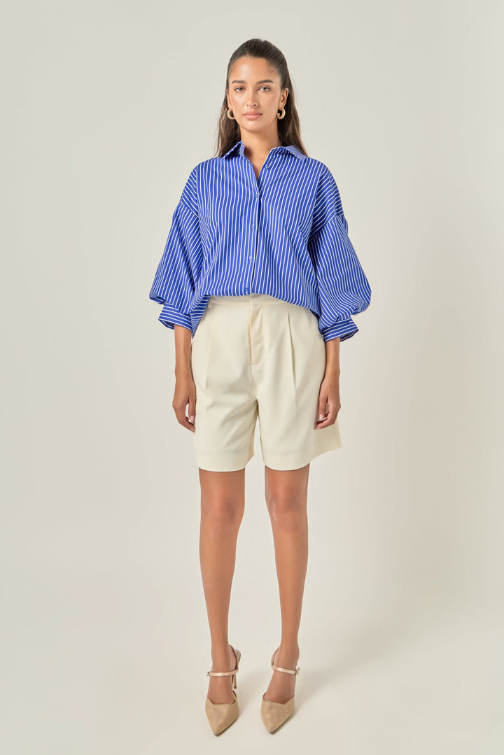 Clement Stripe Button Up Top