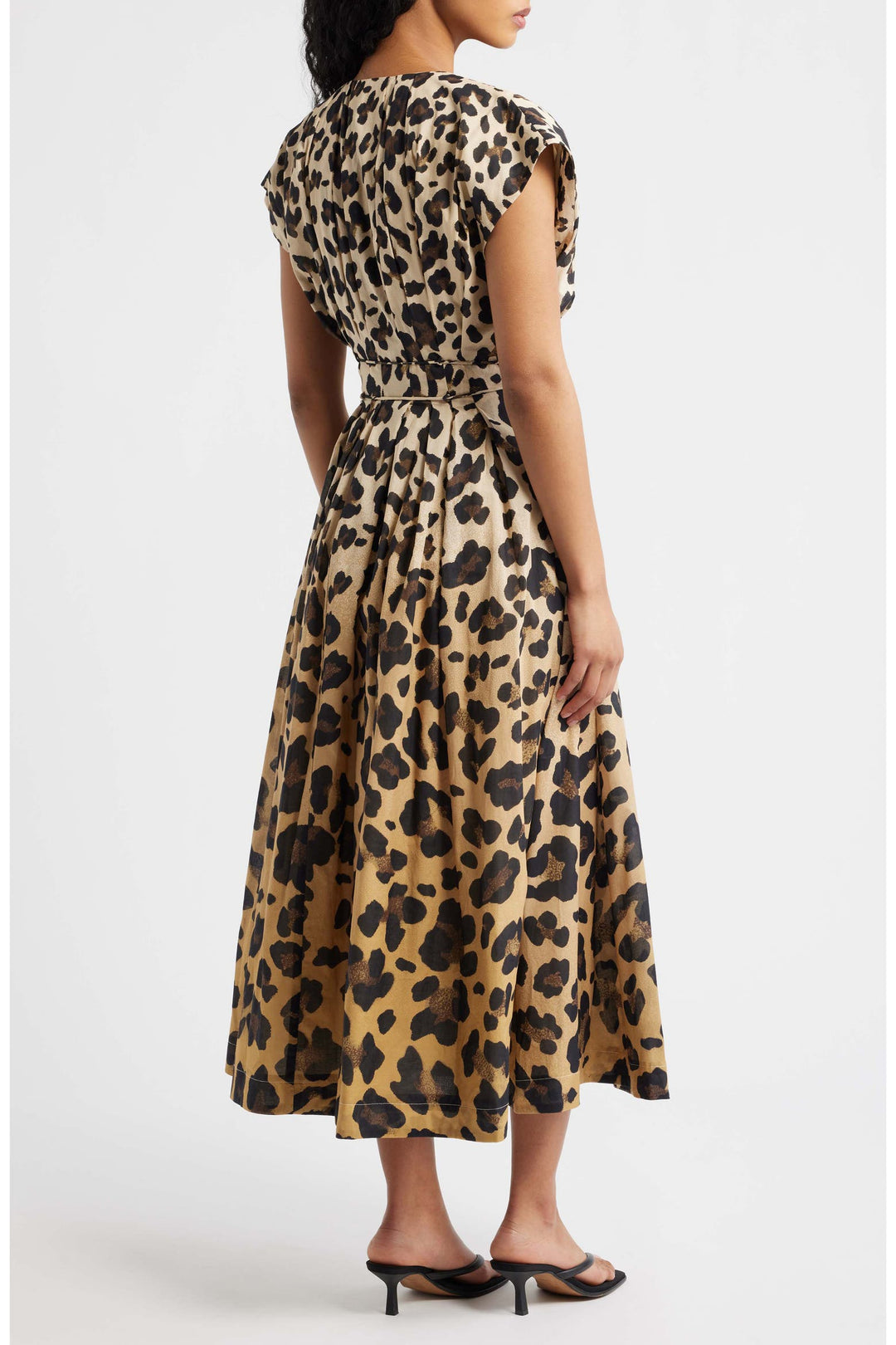 Sandra Leopard Midi Dress