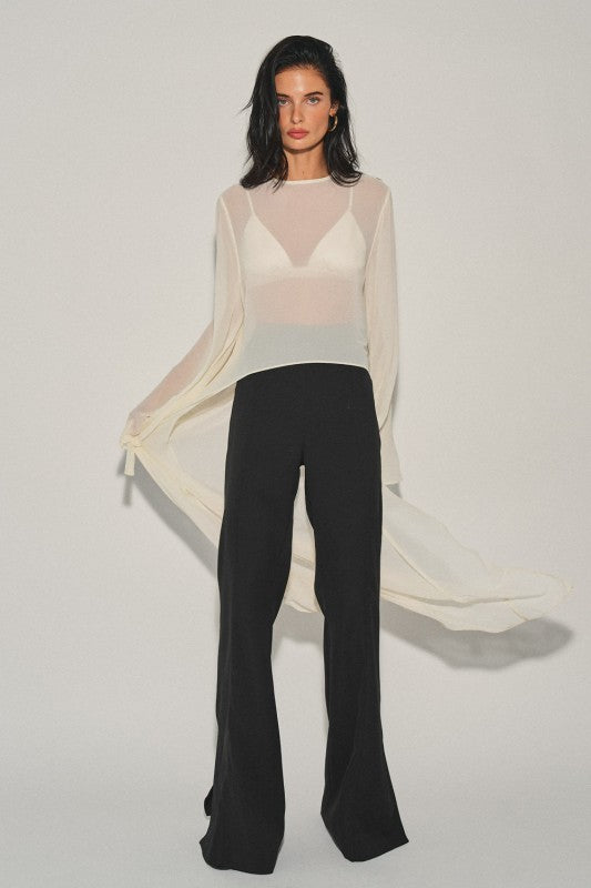 Geena High-Low Chiffon Top