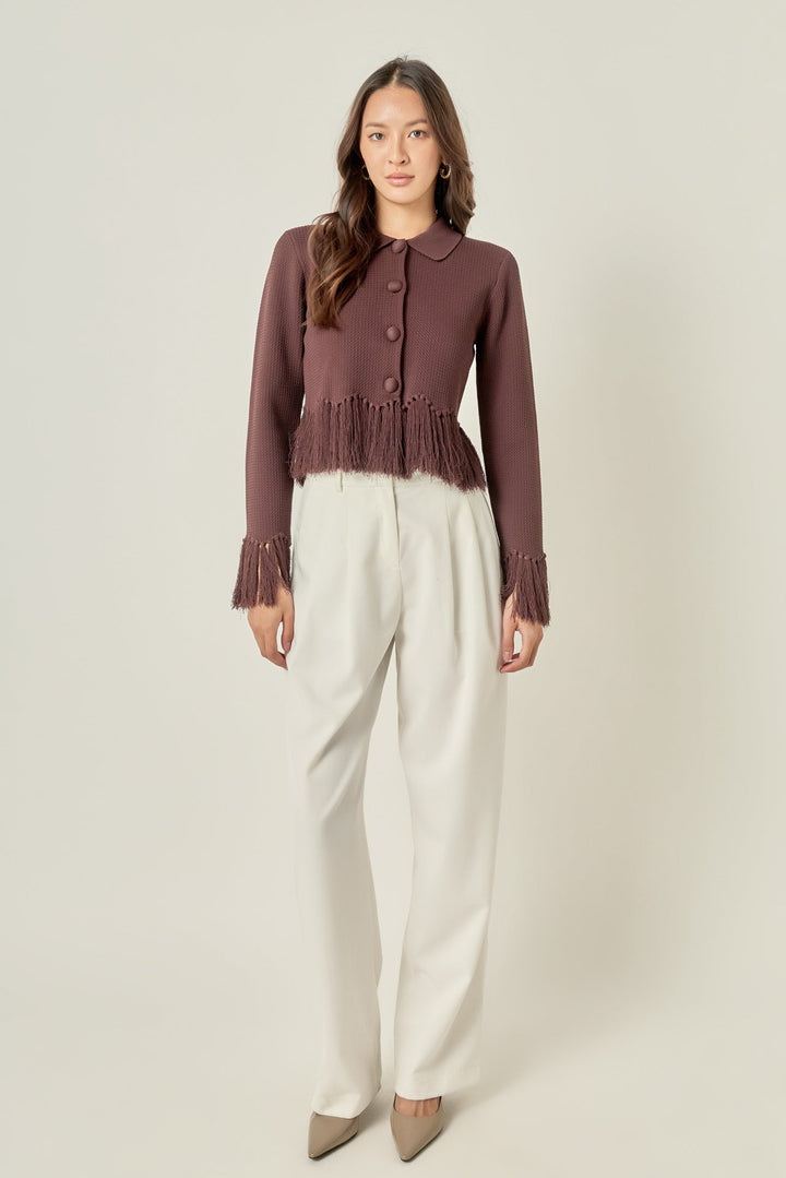 Neva Fringe Knit Cardigan