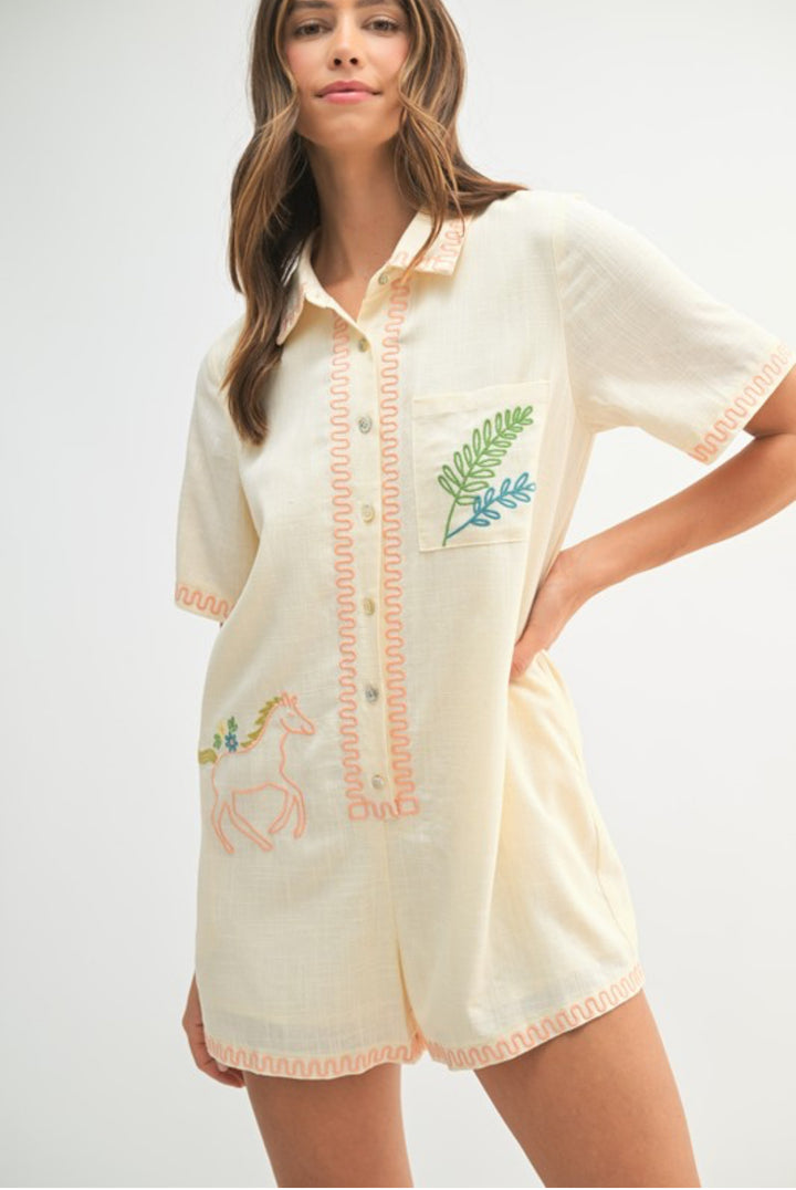 Jayden Embroidered Romper