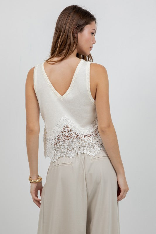Mandy Lace Tank Top