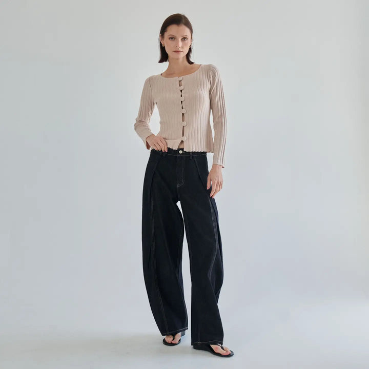 Muse Pleated Barrel Jeans