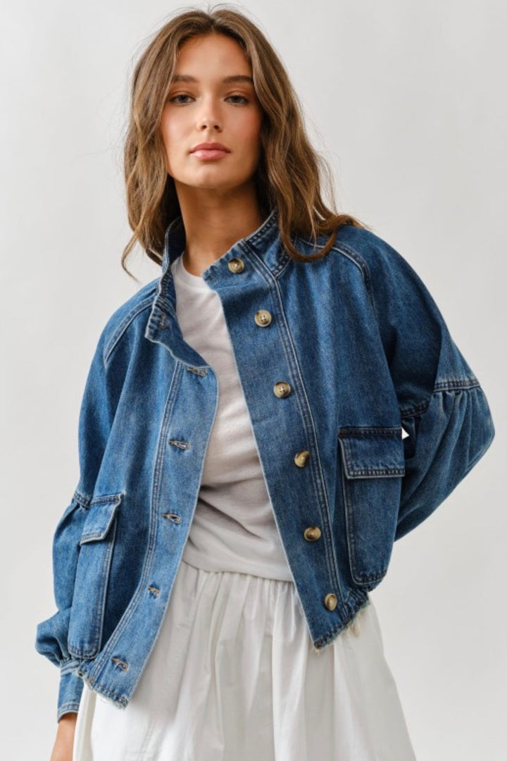 Chelsea Balloon Sleeve Drawstring Jacket