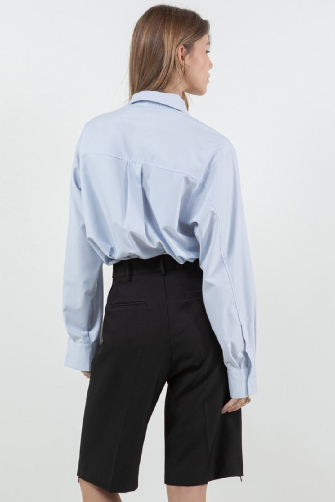 Fiorah Poplin Button Down Top