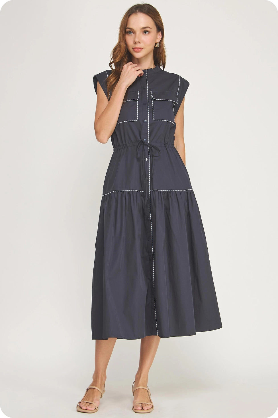 City Rhythm Midi Shirtdress