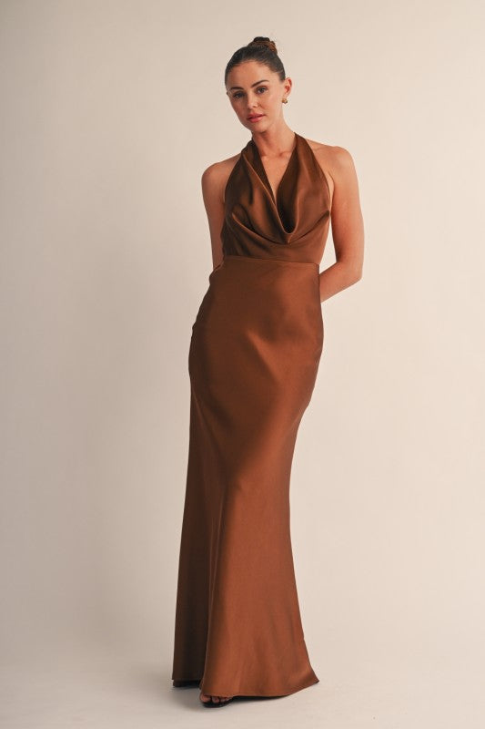 Chic Drape Maxi Dress