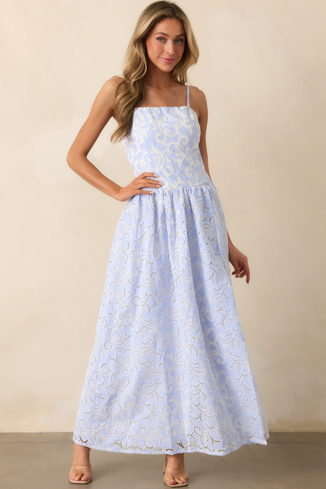 Paloma Embroidered Eyelet Maxi Dress