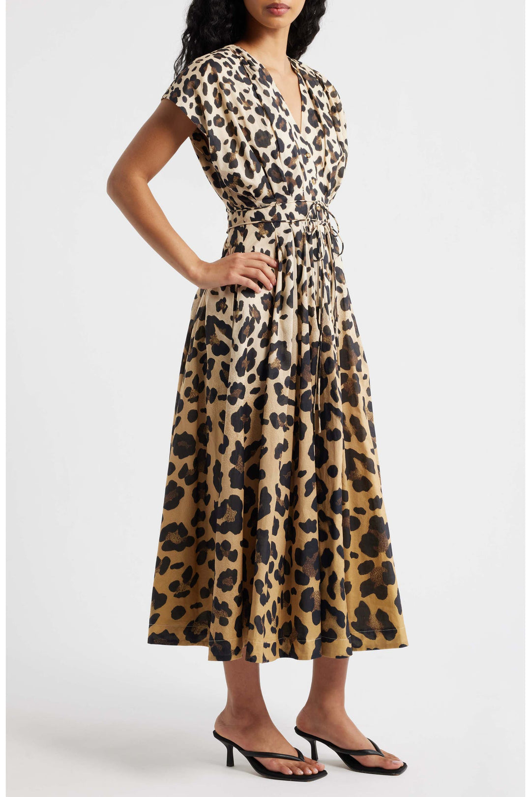 Sandra Leopard Midi Dress