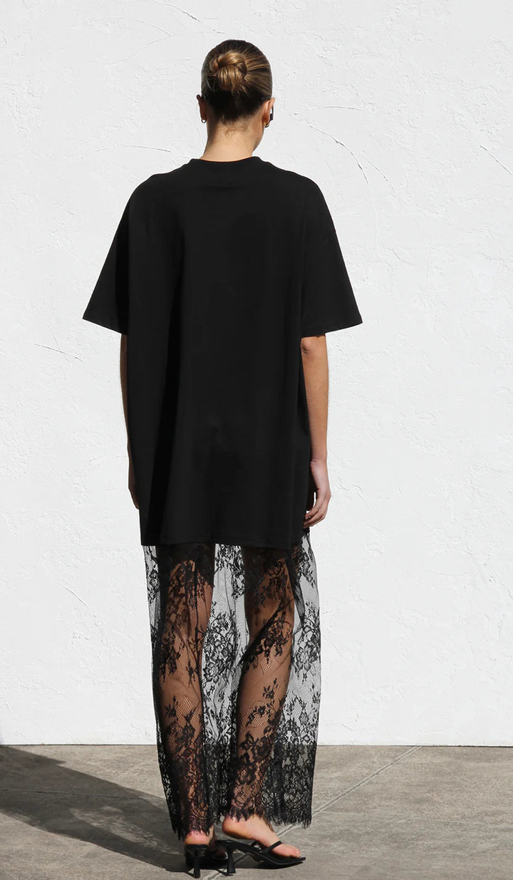 Visionary Lace Cotton Tee Dress