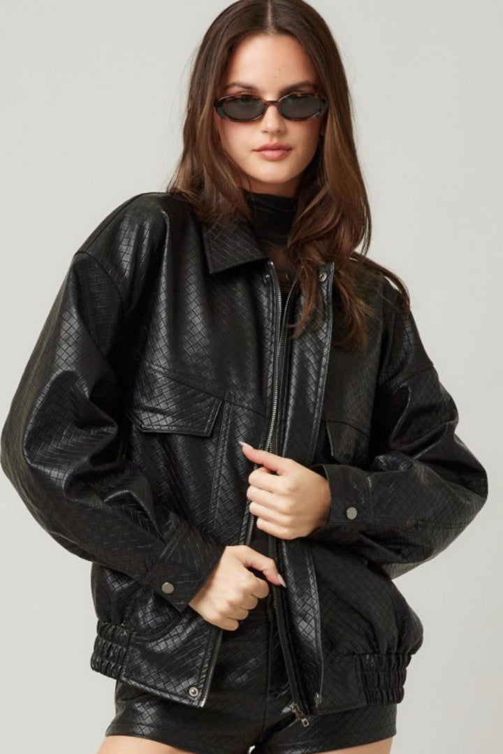 Jimmy Faux Leather Oversized Jacket