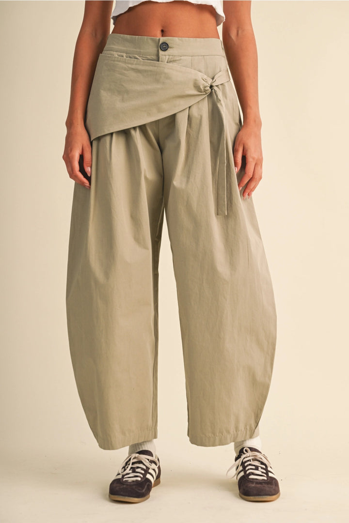 Scarf Detail Barrel Trouser