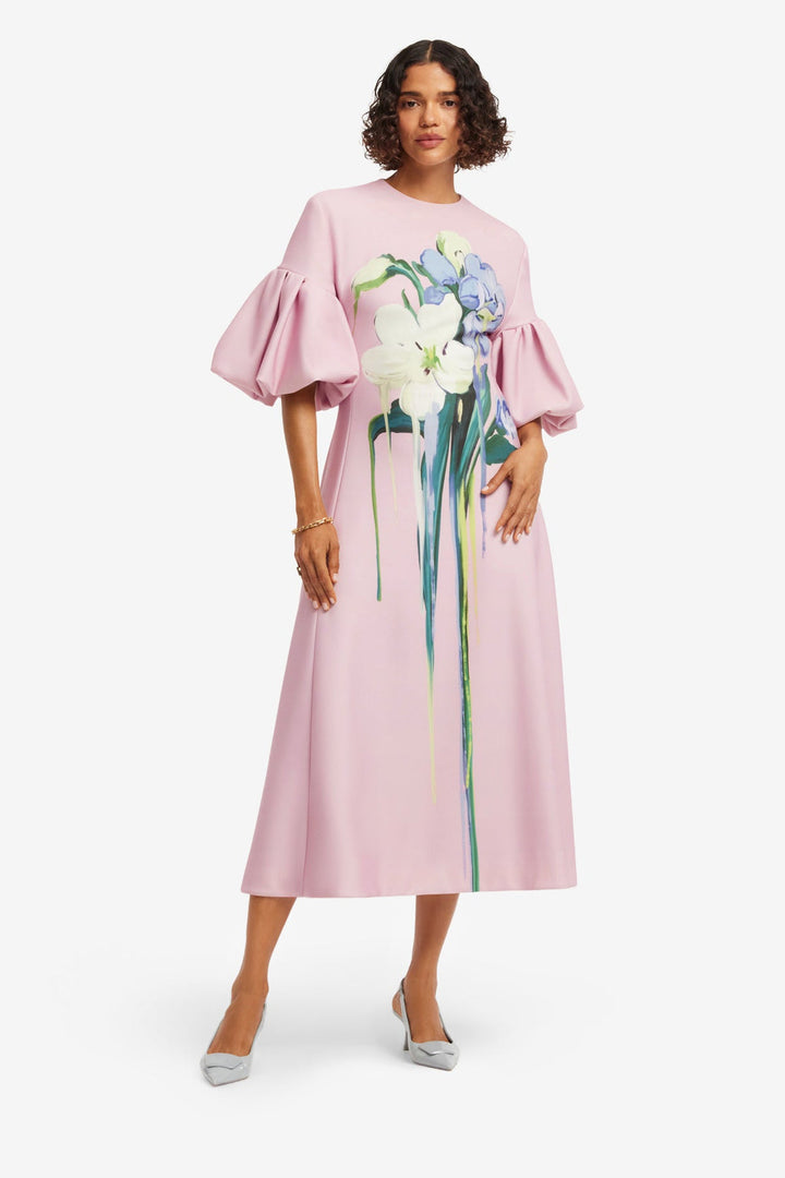 Timeless Puff Sleeve Midi Dress