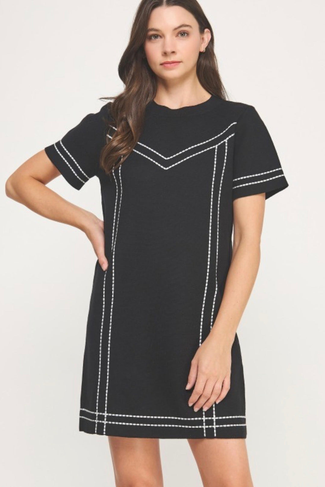 Colette Stitch Embroidery Knit Dress