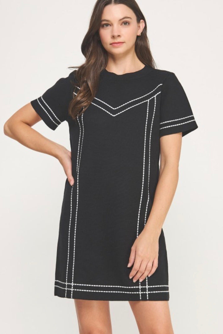 Colette Stitch Embroidery Knit Dress