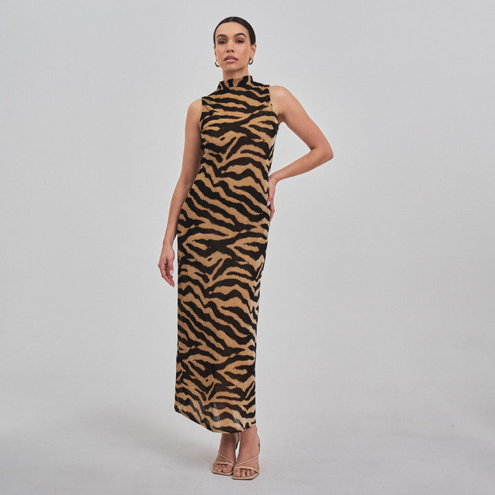 Fall In You Zebra Maxi Dress
