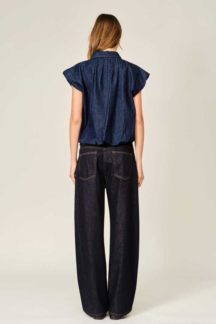 Nightfall Bubble Denim Top