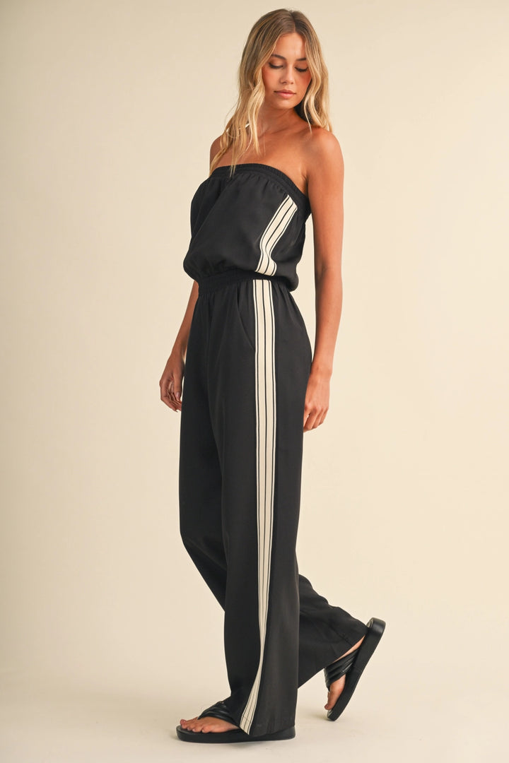 Jade Strapless Trim Jumpsuit