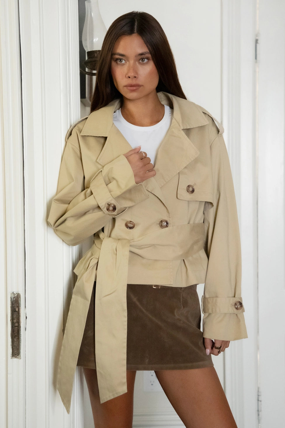 Marais Cropped Trench Jacket