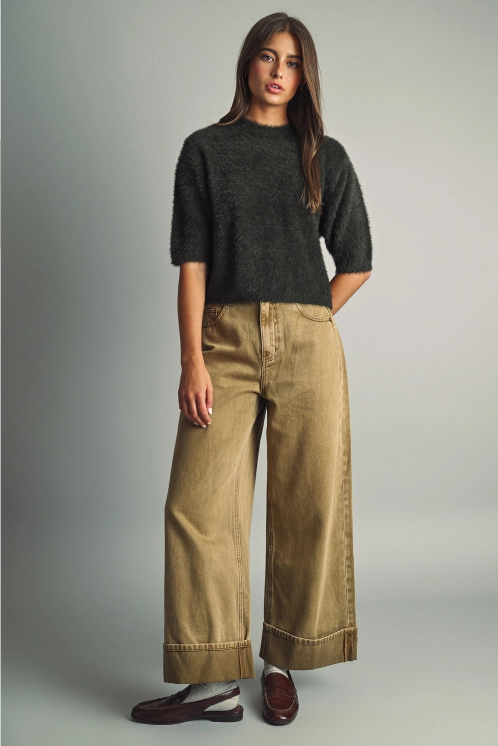 Fluffy Fur Knit Top