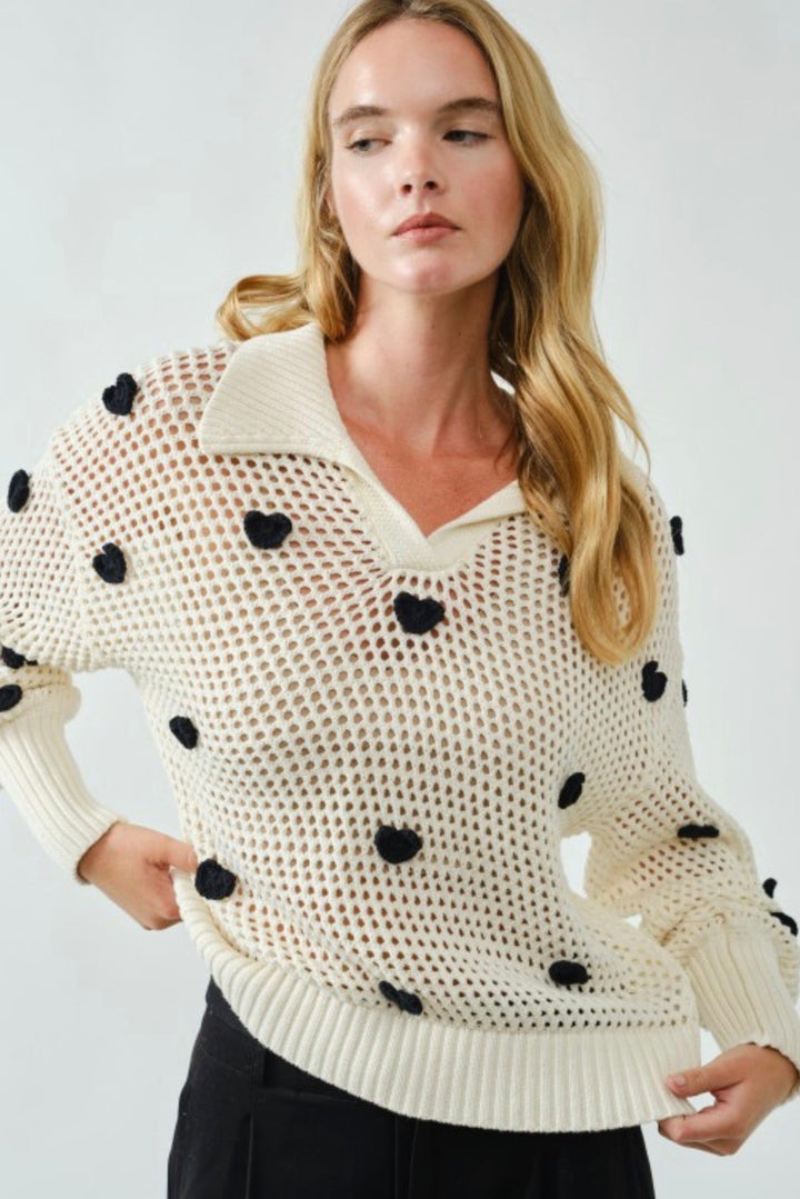 You Have My Heart Crochet Sweater
