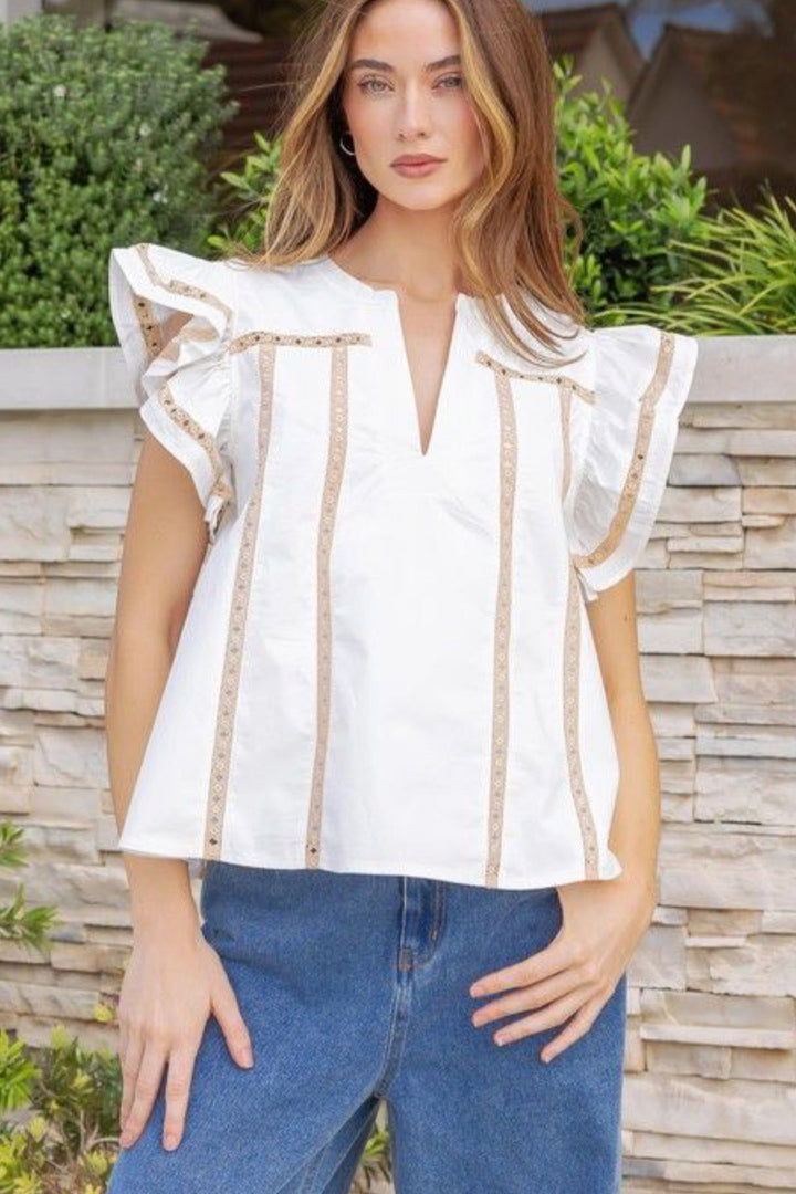 Summer Plans Poplin Top