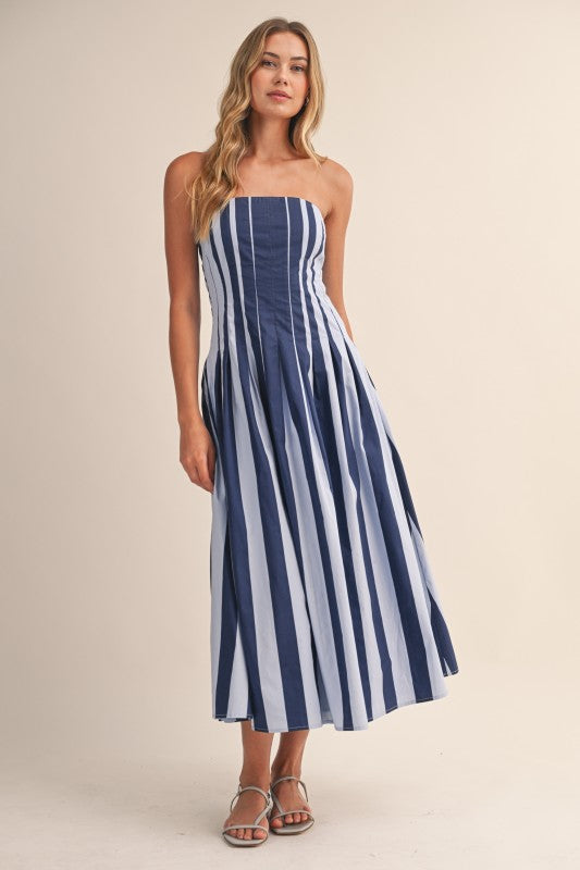 Contour Stripe Midi Dress