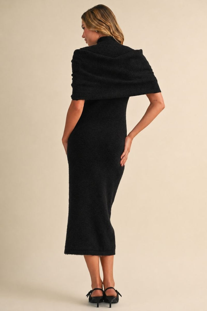 Eden Mock Neck Midi Dress