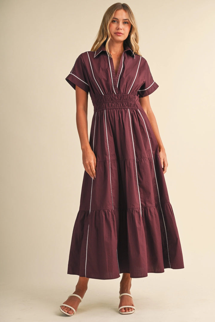 Azriel Smocked Waist Maxi Dress