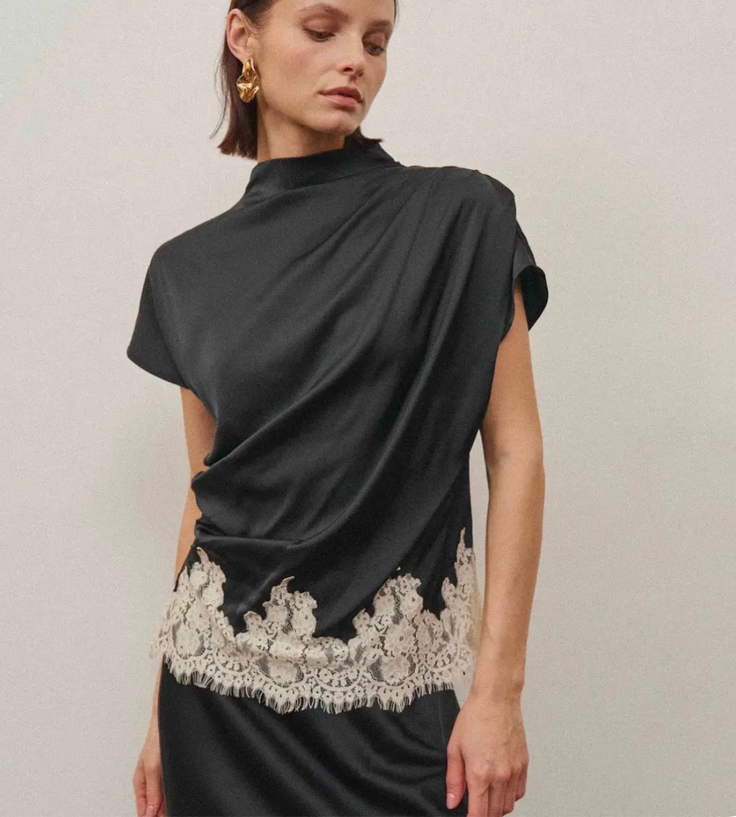 Lani Lace Satin Top