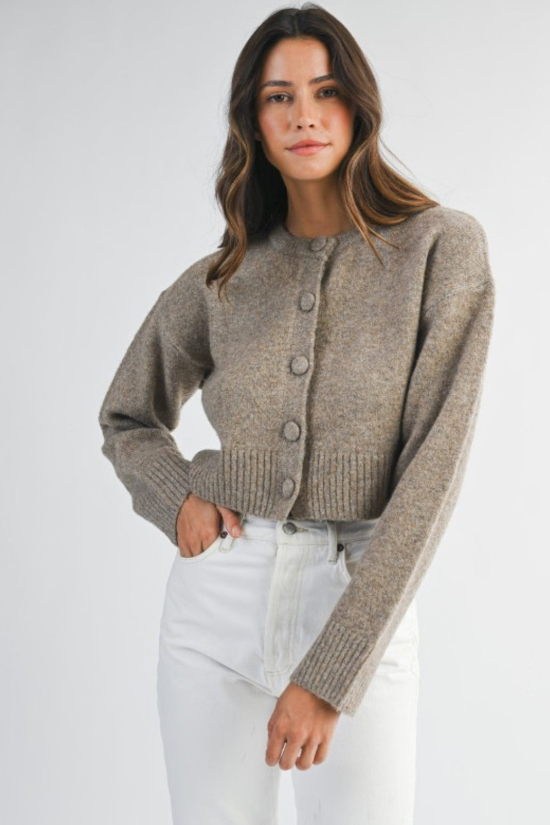 Coffee Dates Crop Cardigan