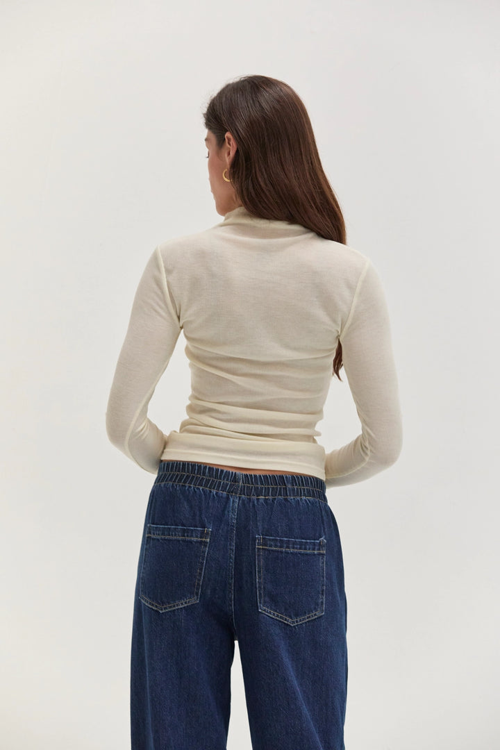 Ovalia Mock Neck Top