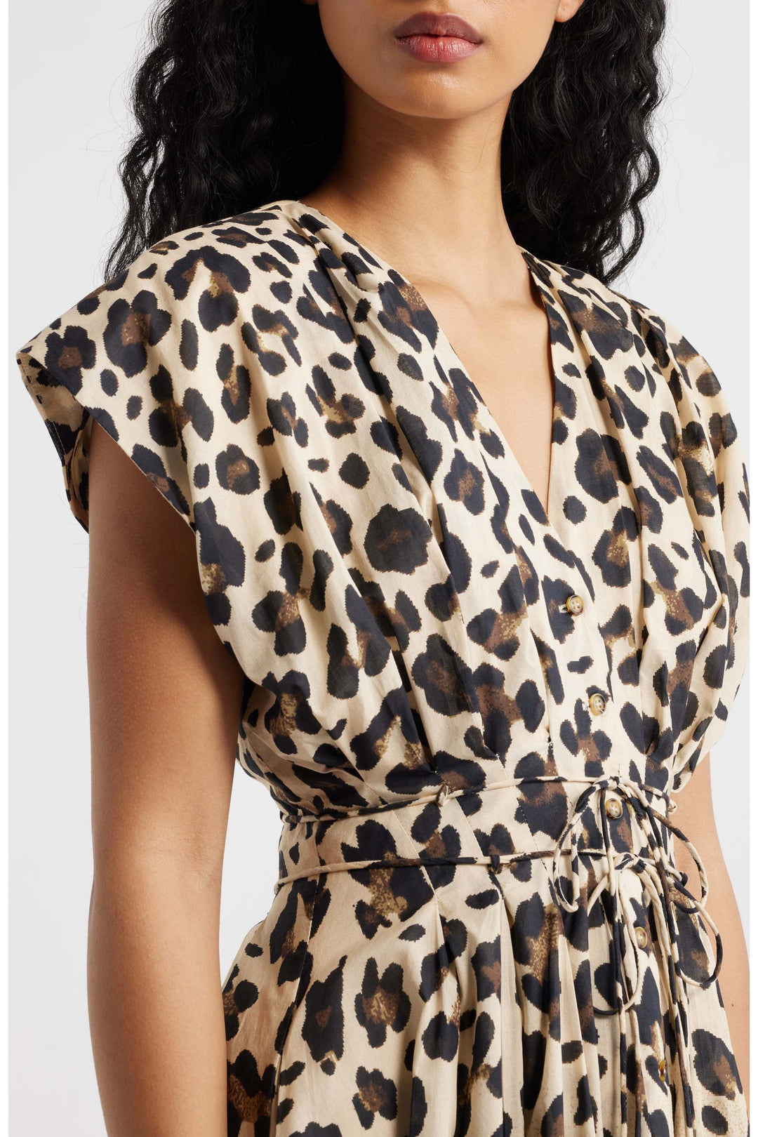 Sandra Leopard Midi Dress
