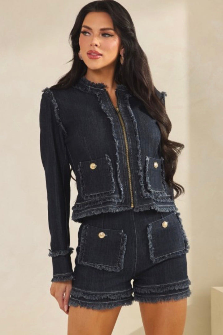 Kayla Dark Denim Shorts