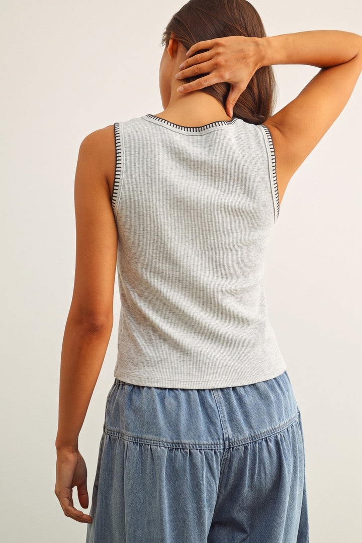 Honey Ribbed Knit Tank Top