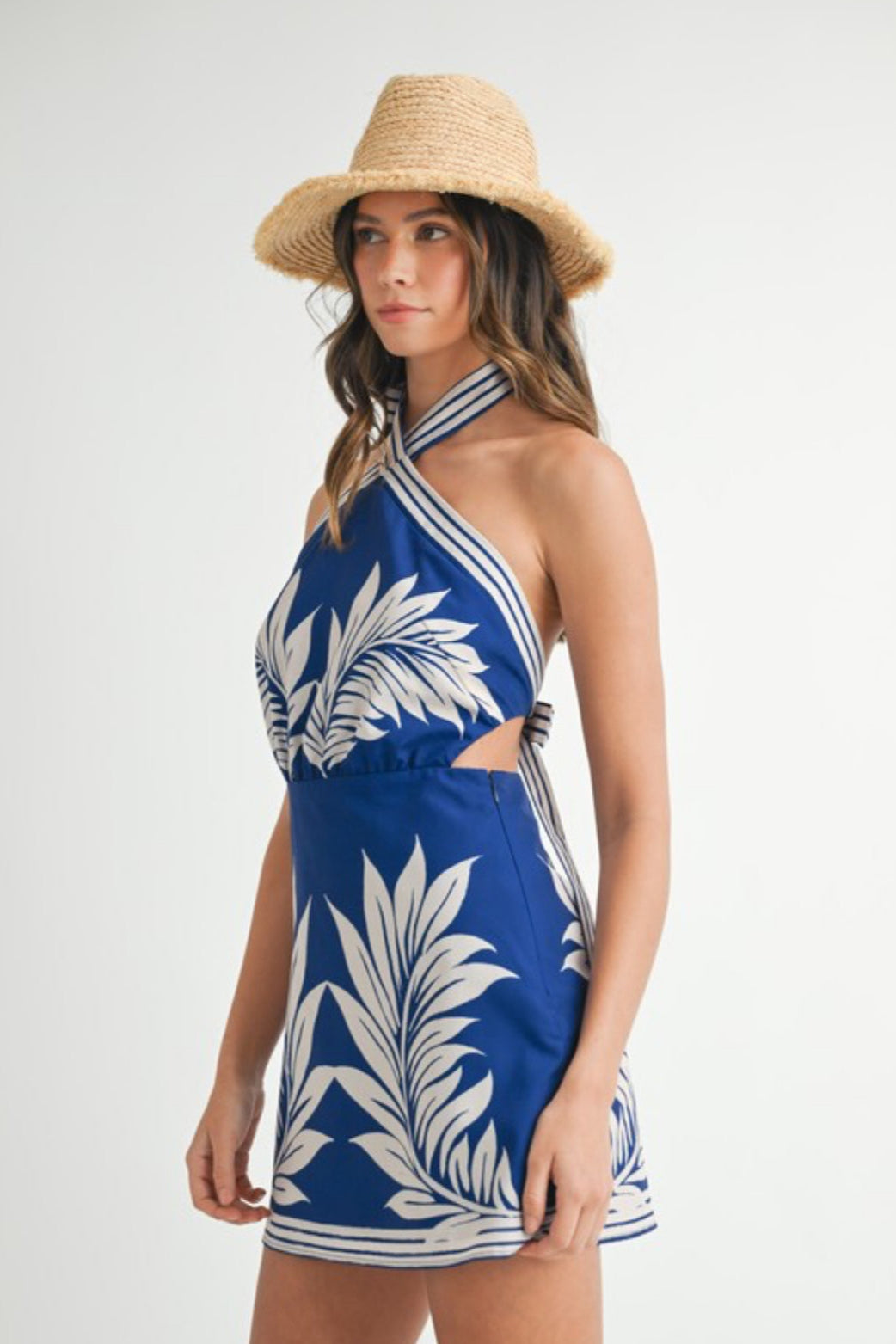 Drift Halter Neckline Mini Dress