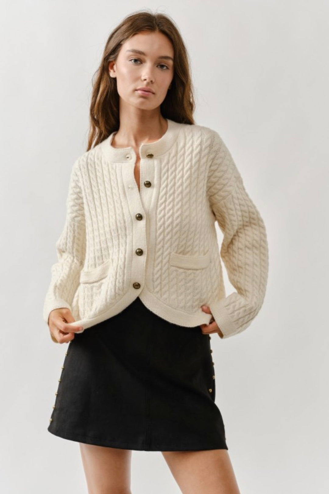 Brooke Cable Knit Cardigan