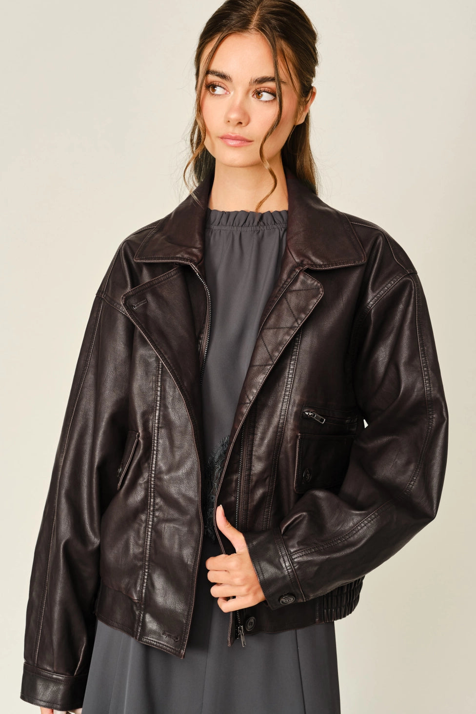 Luxe Vintage Wash Leather Jacket