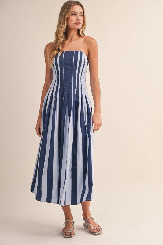 Contour Stripe Midi Dress