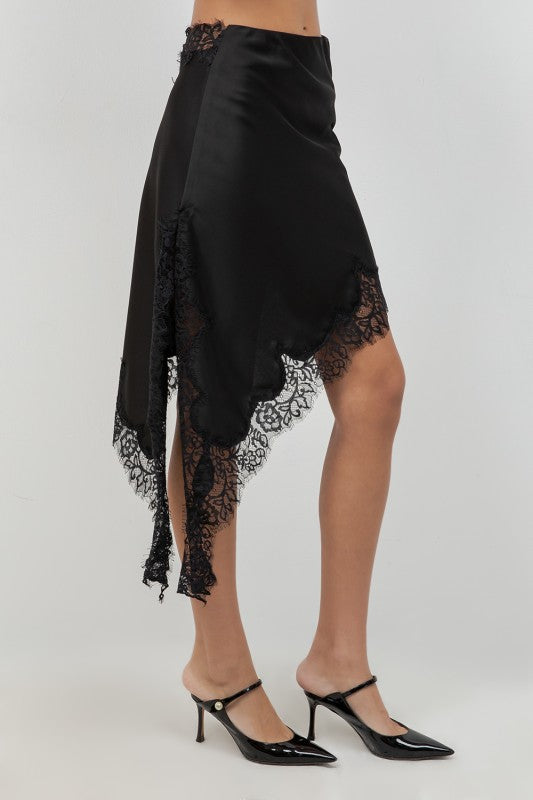 Briar Asymmetrical lace skirt
