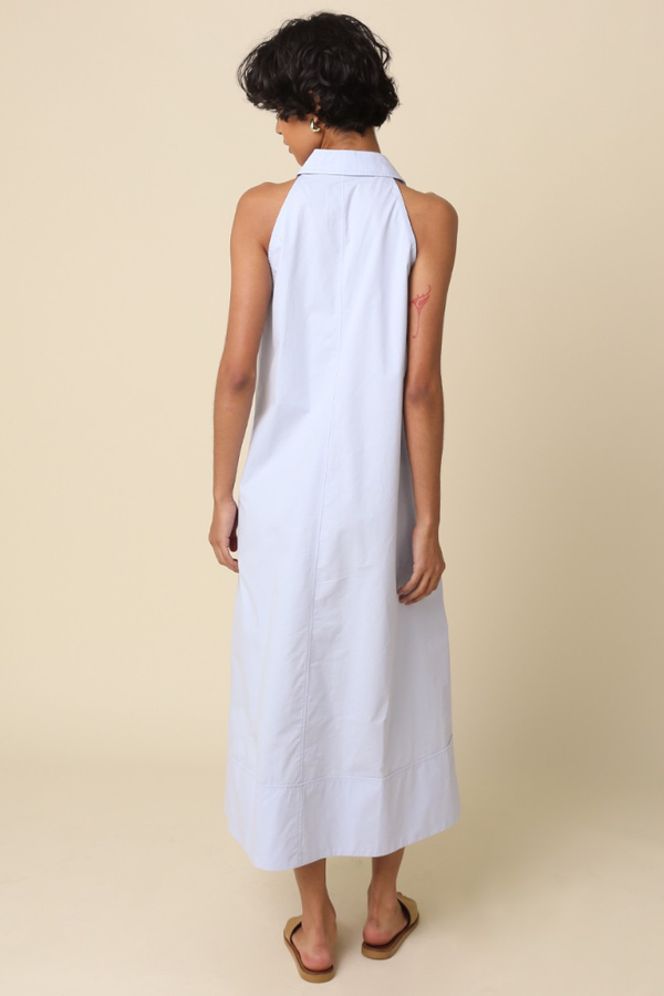 Jade Collared Poplin Dress