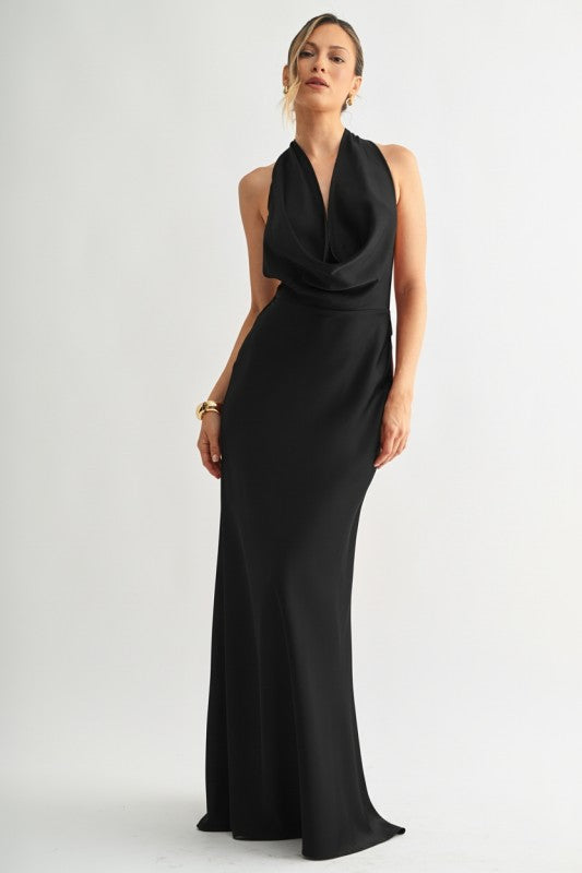 Chic Drape Maxi Dress